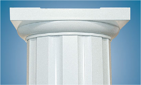 White round fluted column
